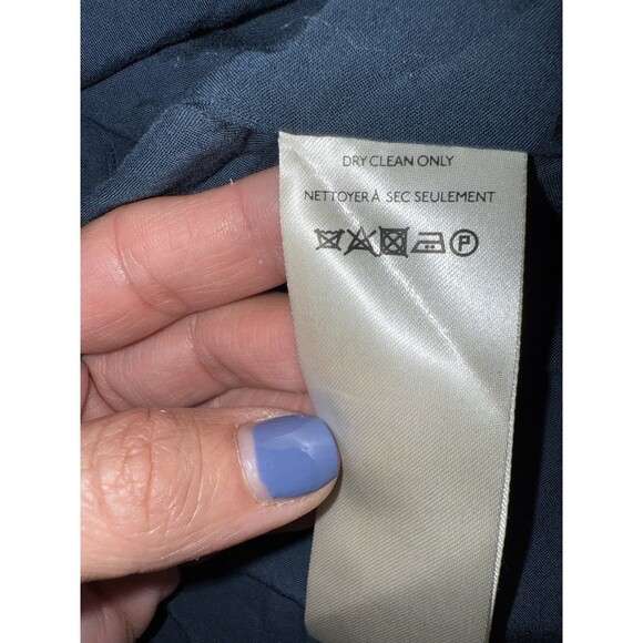 Free People Tess Mini Dress Boho Floral Lace Trim Velvet Tie Long Sleeve Blue L - Picture 8 of 12